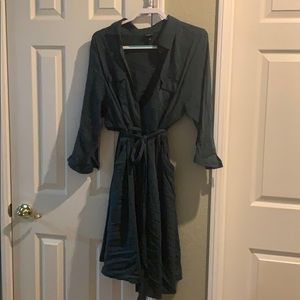 Winter green torrid button up dress!